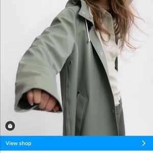 Stutterheim Moosebacke Raincoat Medium in Khaki Green